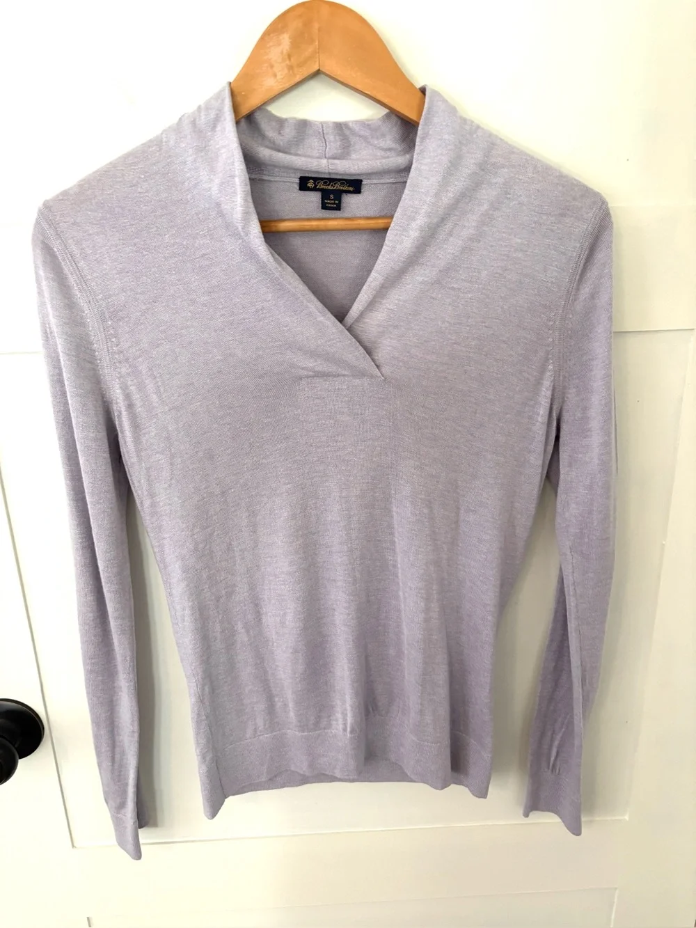 Brooks Brothers Silk Cashmere Shawl Neck Sweater. Size Small.